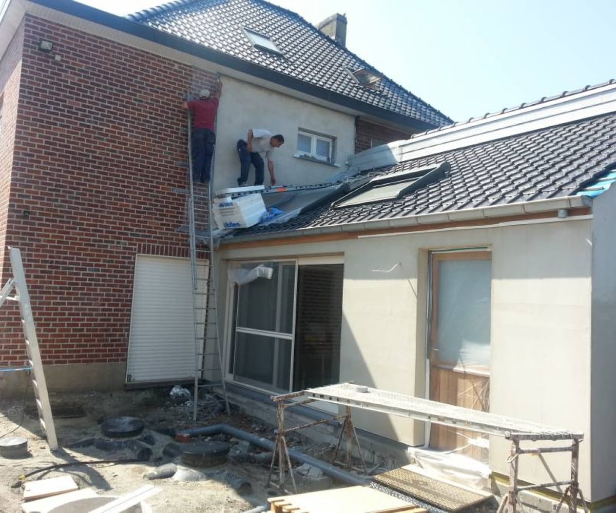 Aanbouw keuken en berging Oostakker Renoffice